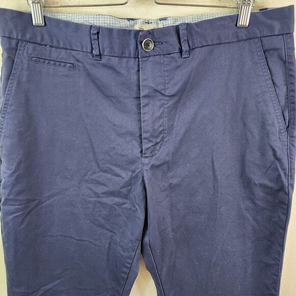 Perk Pants Mens 38x30 Navy Slim Fit Stretch Chino Preppy Golf Huckberry - Picture 2 of 8